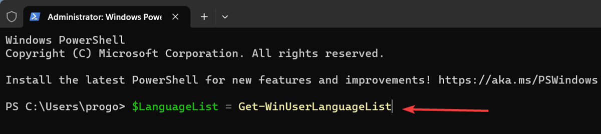 Executing command via Windows PowerShell.