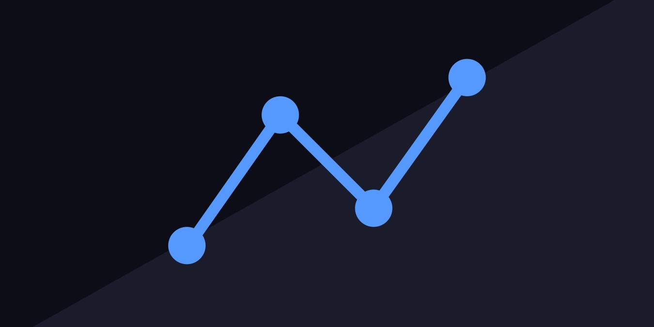 Line Graph with blue on black