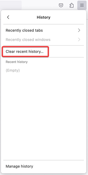 Mac Cache Firefox Clear History