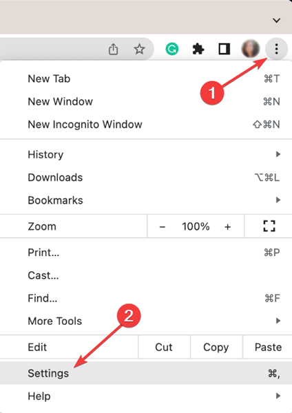 Mac Cache- Google Chrome Settings
