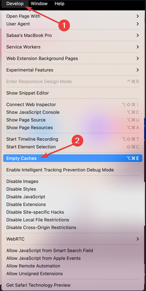 Maccache Empty Cache On Safari
