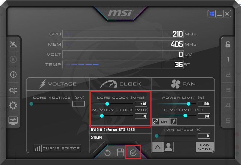 Overclocking Gpu Afterburner Msi Afterburner Increase Gpu Clock