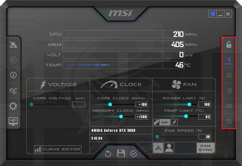 Overclocking Gpu Afterburner Msi Afterburner Save Profile