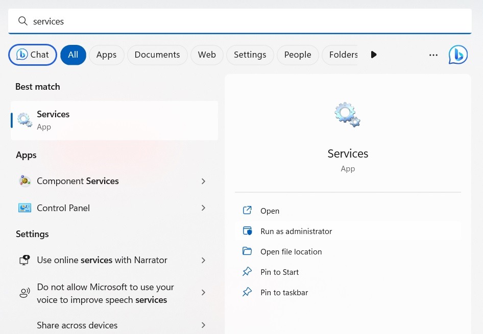 Reset Audio Settings Win Services App Administratior Windows11