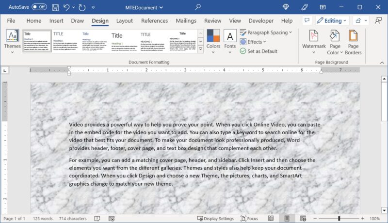 How to Add a Background in Microsoft Word - Make Tech Easier