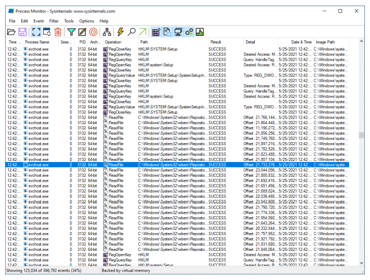 Sysinternal Suite program interface overview.