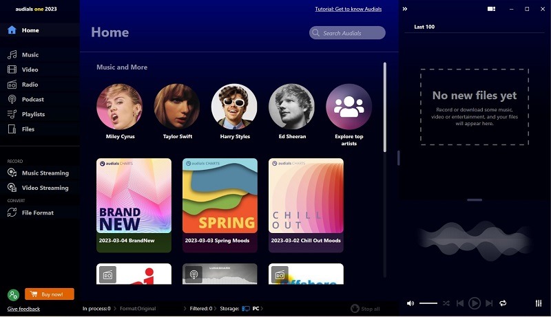 Audials One 2023 Review Dashboard