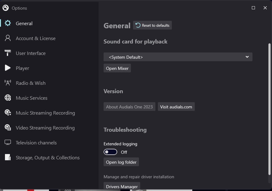 Audials One 2023 Review Settings