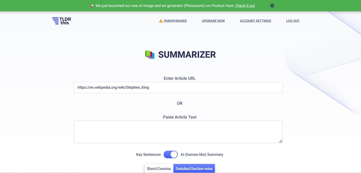 TLDR This website overview in browser.