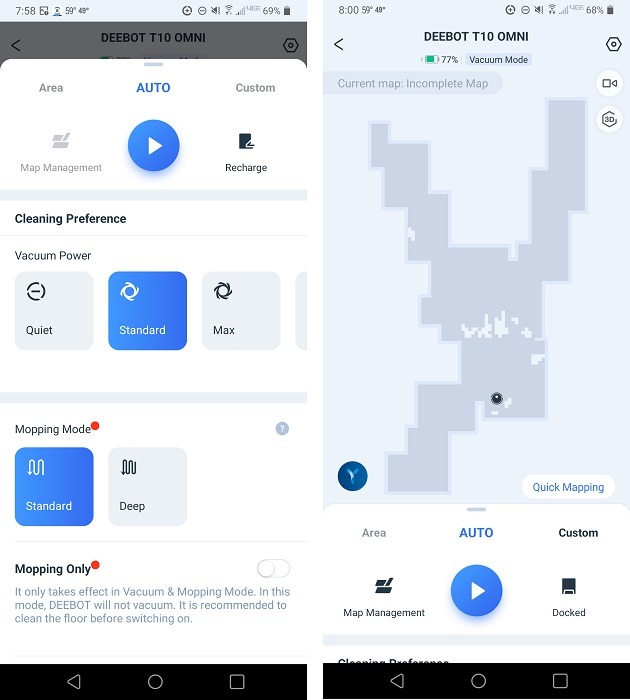 Ecovacs Deebot T10 Omni Review Mapping