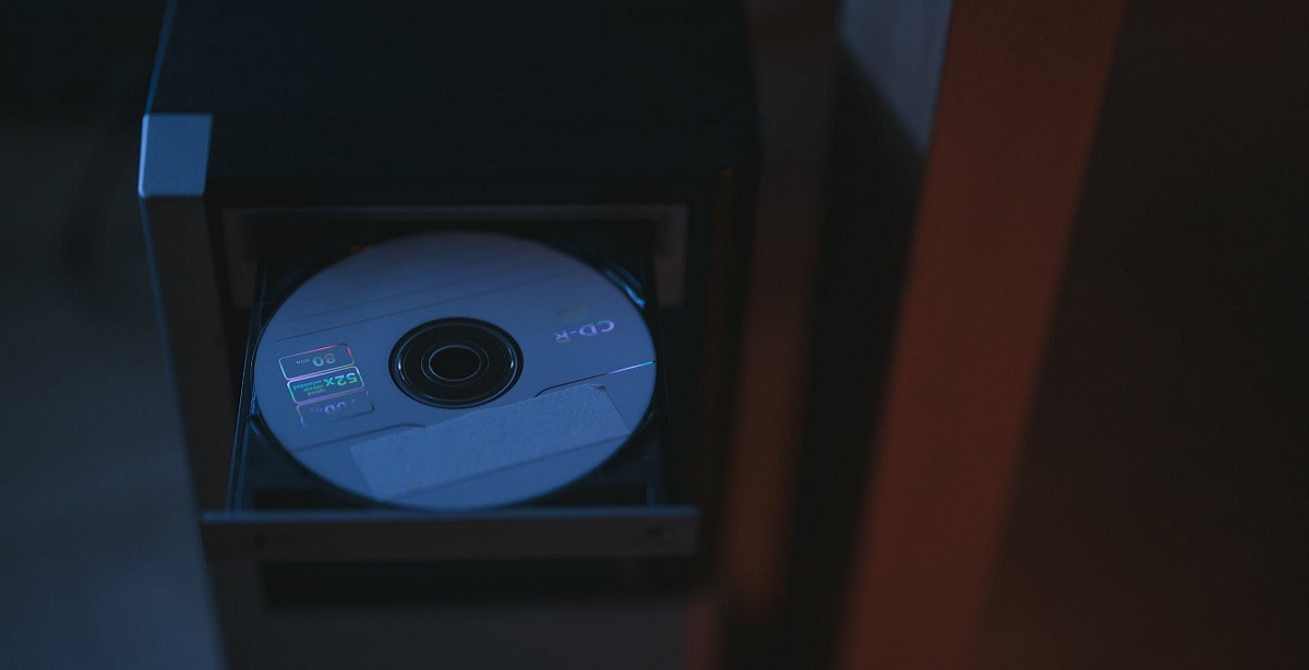CD placed in CD drive view.
