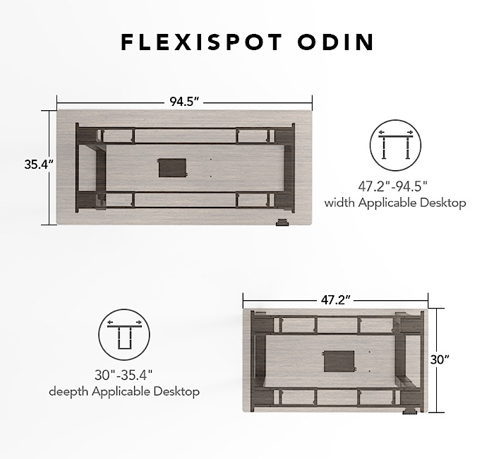 Flexispot Odin Standing Desk Specs
