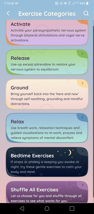 Head On Stress Release App Review Categories