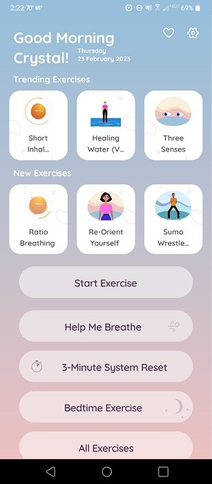 Head On Stress Release App Review Home Screen