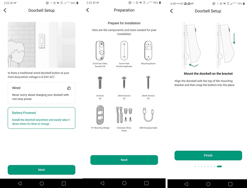 Lindo Pro Dual Camera Video Doorbell Review App Steps