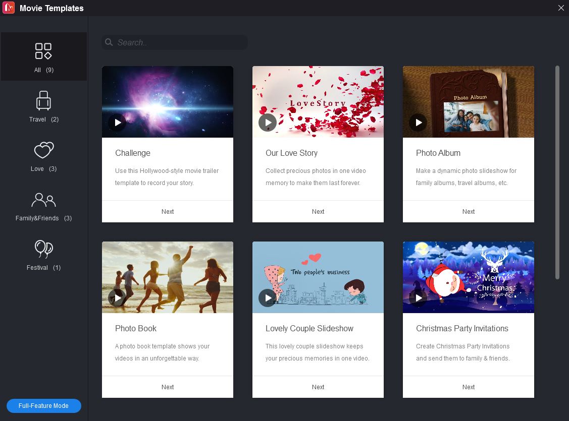 Minitool Moviemaker Templates
