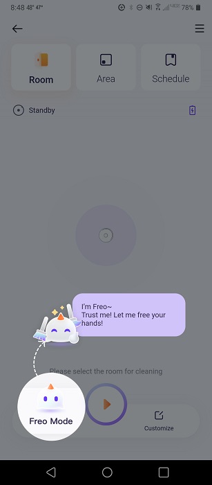 Narwal Freo Robot Vacuum And Mop Freomode