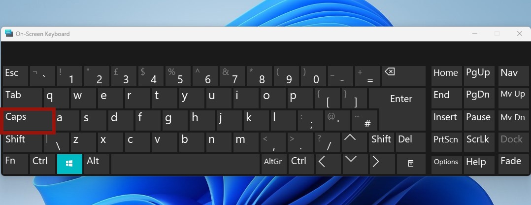 On-screen keyboard for Windows.