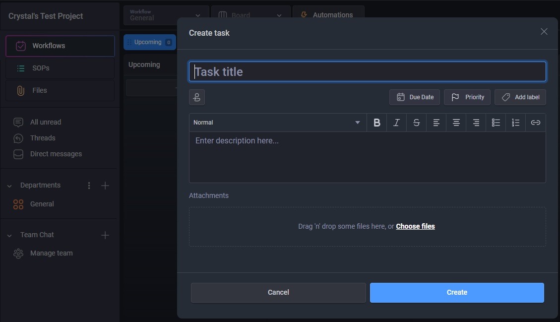 Teamly Review New Task