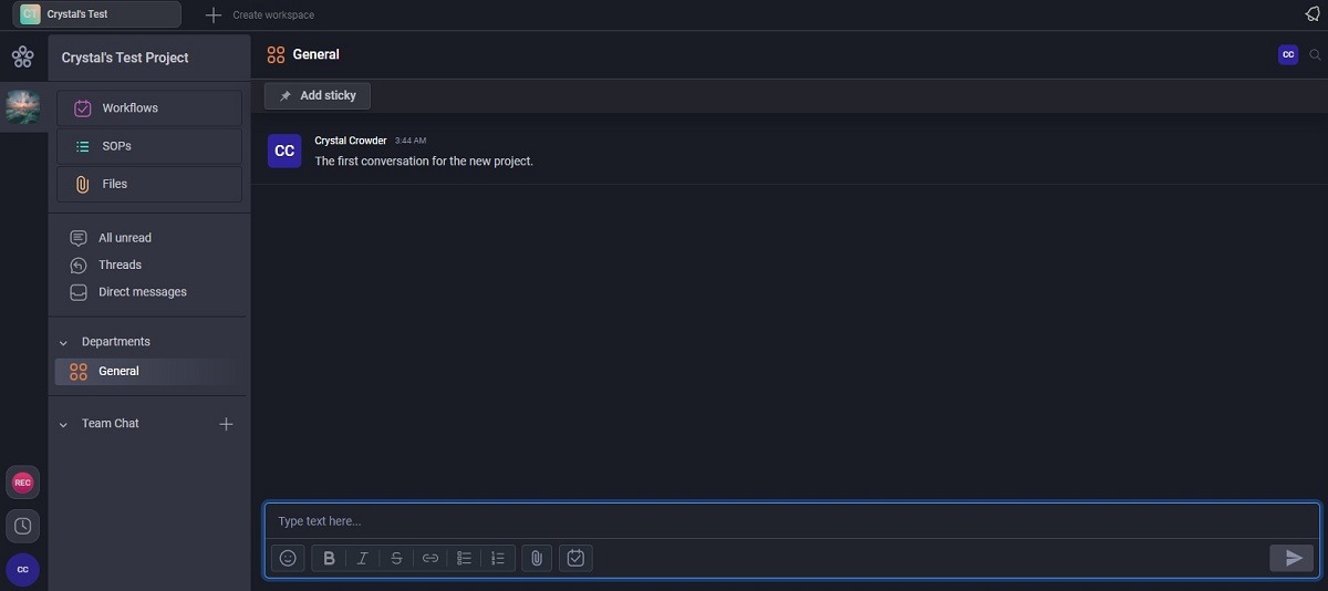 Teamly Review Project Workspace