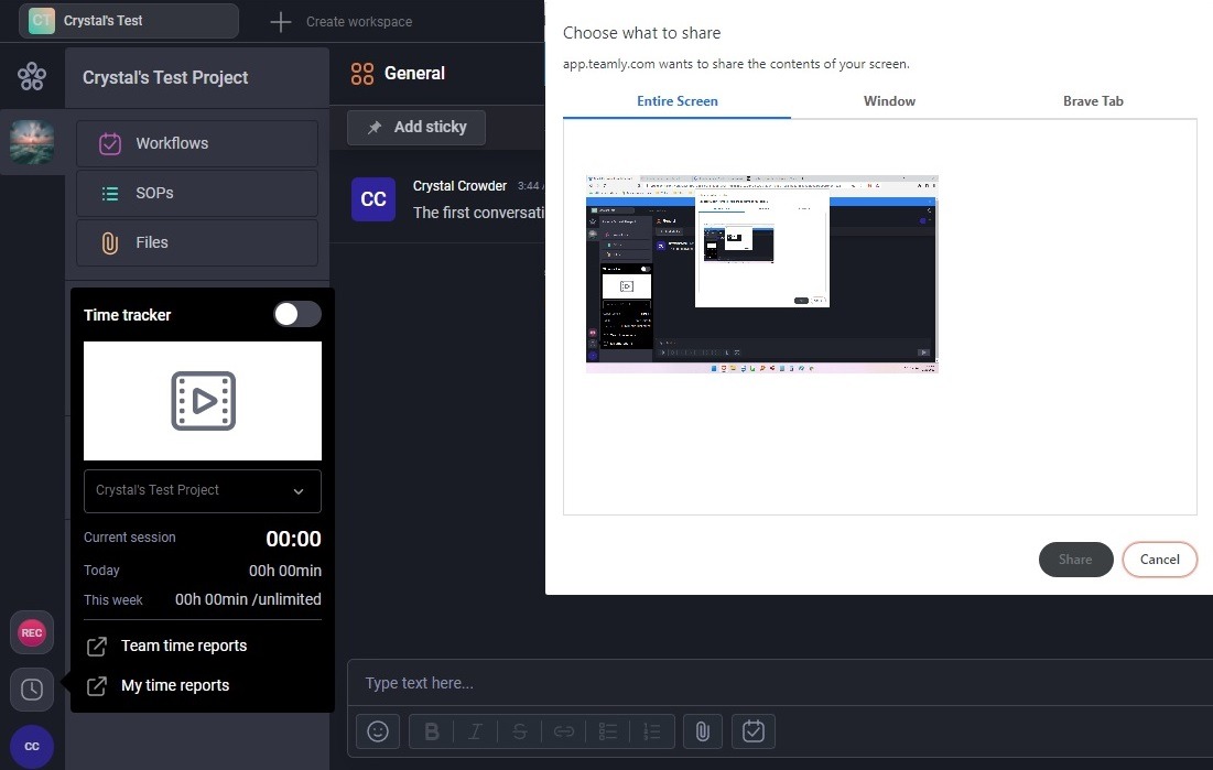 Teamly Review Time Tracking