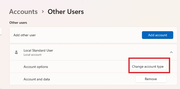Ways To Change The Administrator On Windows Settings Account Options