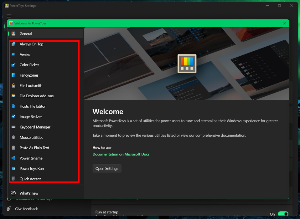 List of all additional options you can enable in PowerToys in 