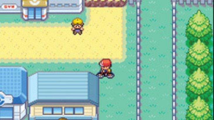 Pokemon FireRed in-game scene. 