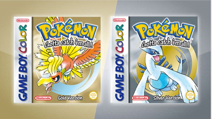 Pokemon Gold and Silver version covers.