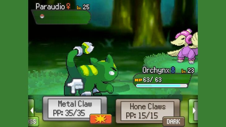 Pokemon Uranium in-game scene view. 
