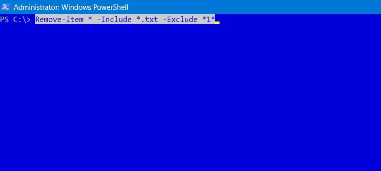 Remove item from a folder in PowerShell.