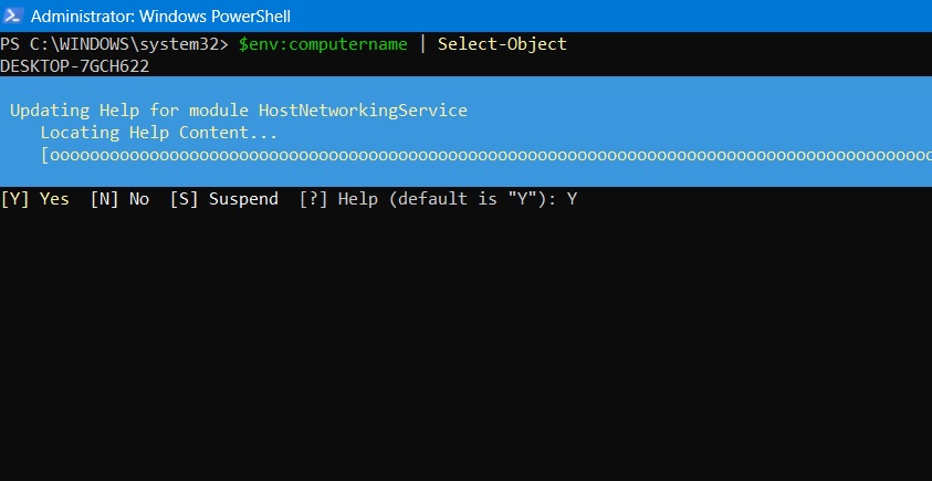 PowerShell updating help for various modules after Get-Help command.