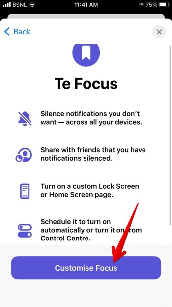 Iphone Focus Customize