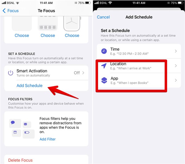 Iphone Focus Location Or App
