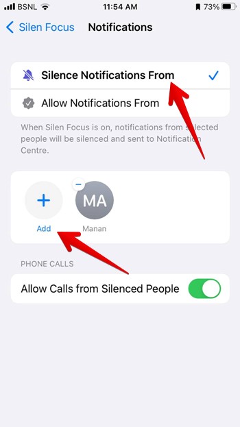 Iphone Focus Silent People
