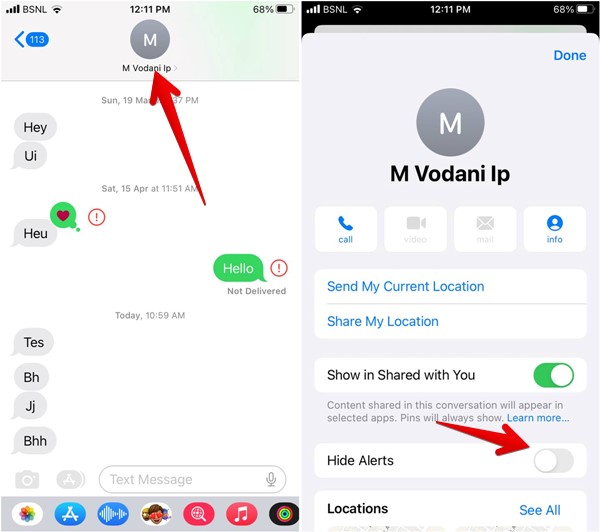 Iphone Mute Message Thread