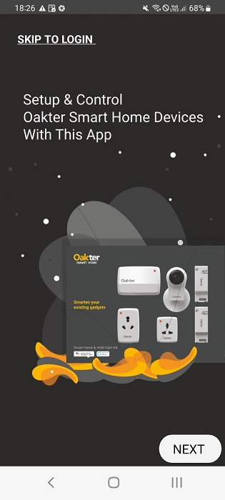 IR blaster app login screen on Android phone.