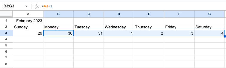 Plus 1 formula filled