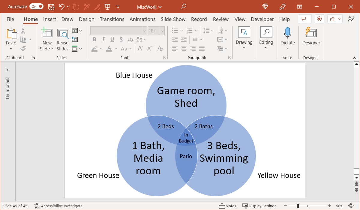 Overlapping text boxes in PowerPoint