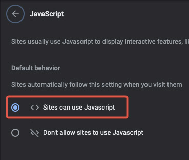 Playback Enable Javascript On Chrome