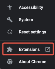 Playback Select Extensions From Chrome Settings