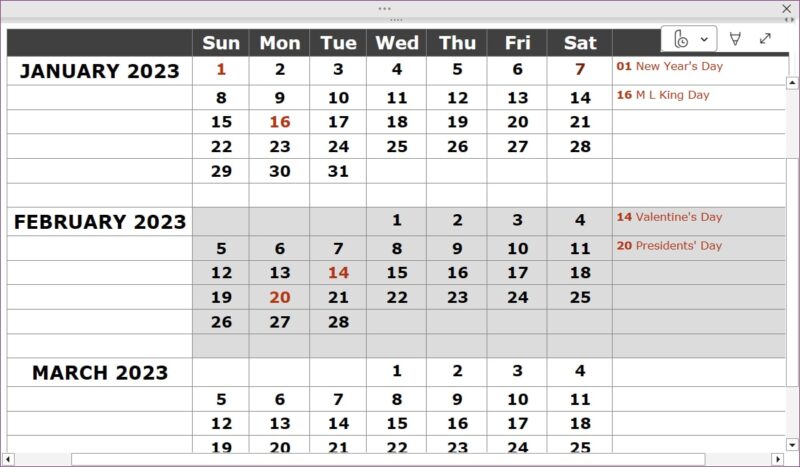 Quarterly Planner template from Calendar Labs