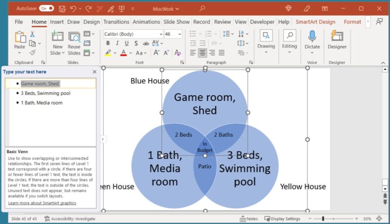 How to Create a Venn Diagram in Microsoft PowerPoint - Make Tech Easier