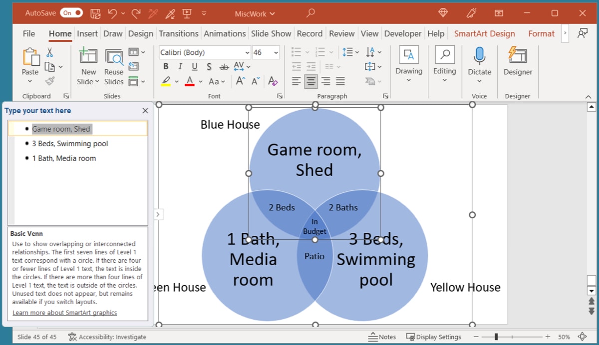 Remove a circle in PowerPoint