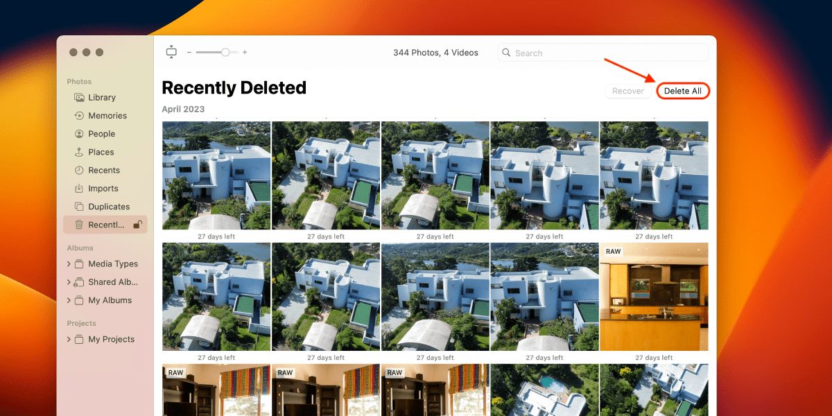 Remove Photos From Recycle Bin Delete Recent