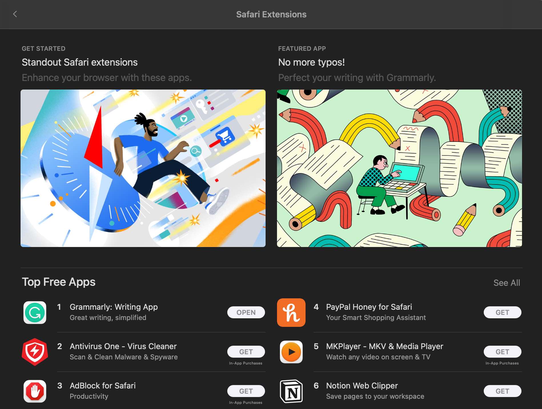 Extensions on the App Store