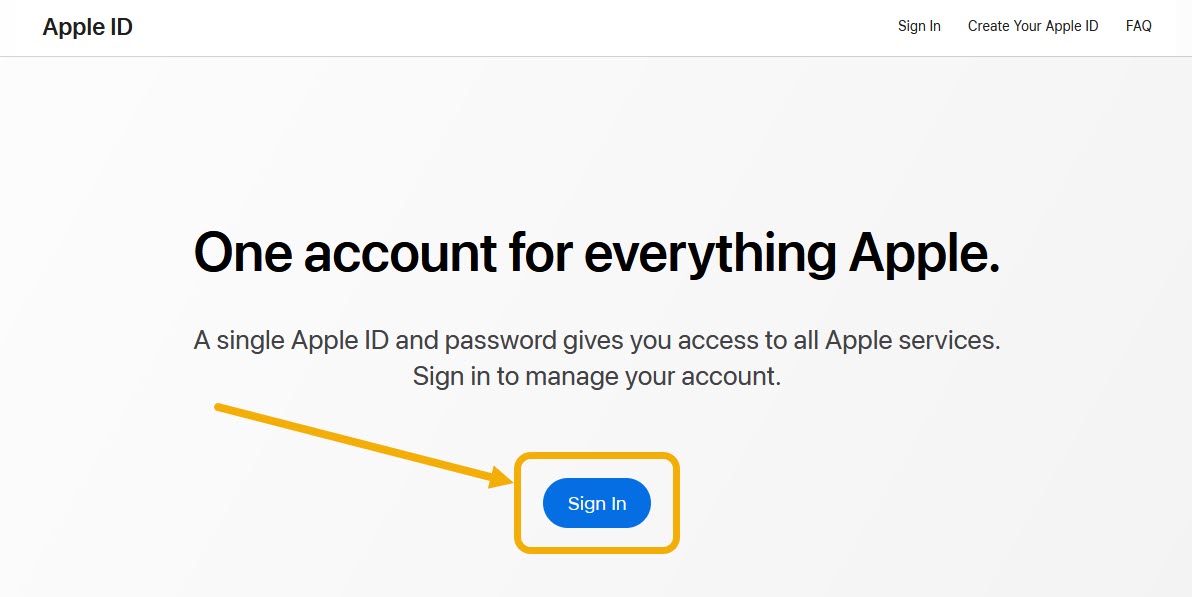 Signing in with your Apple ID from within a browser. 