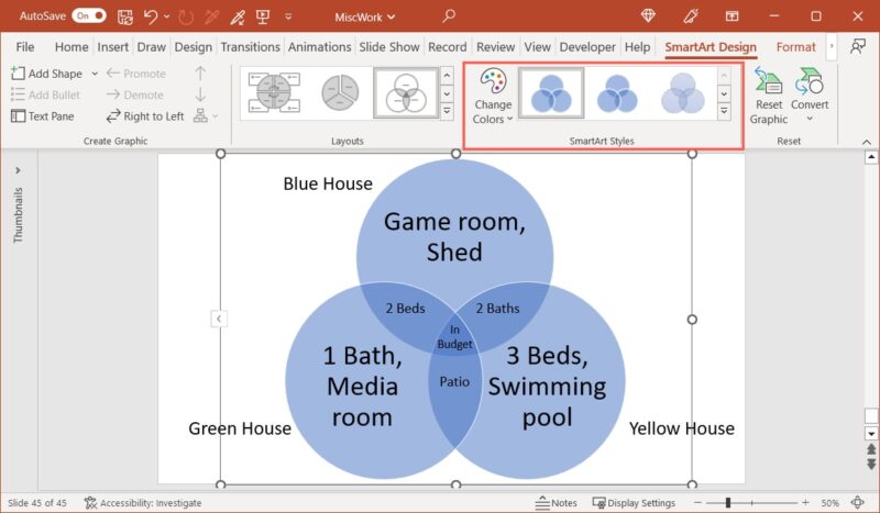 How to Create a Venn Diagram in Microsoft PowerPoint - Make Tech Easier