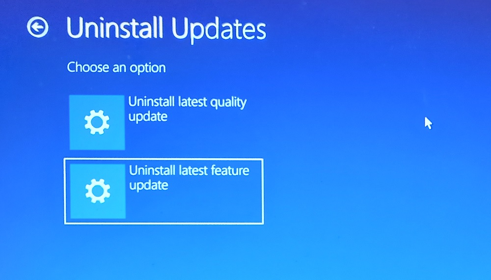 Uninstall latest feature updates in Windows from Safe mode troubleshooting. 