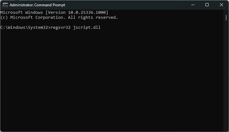 Typing command in Command Prompt. 